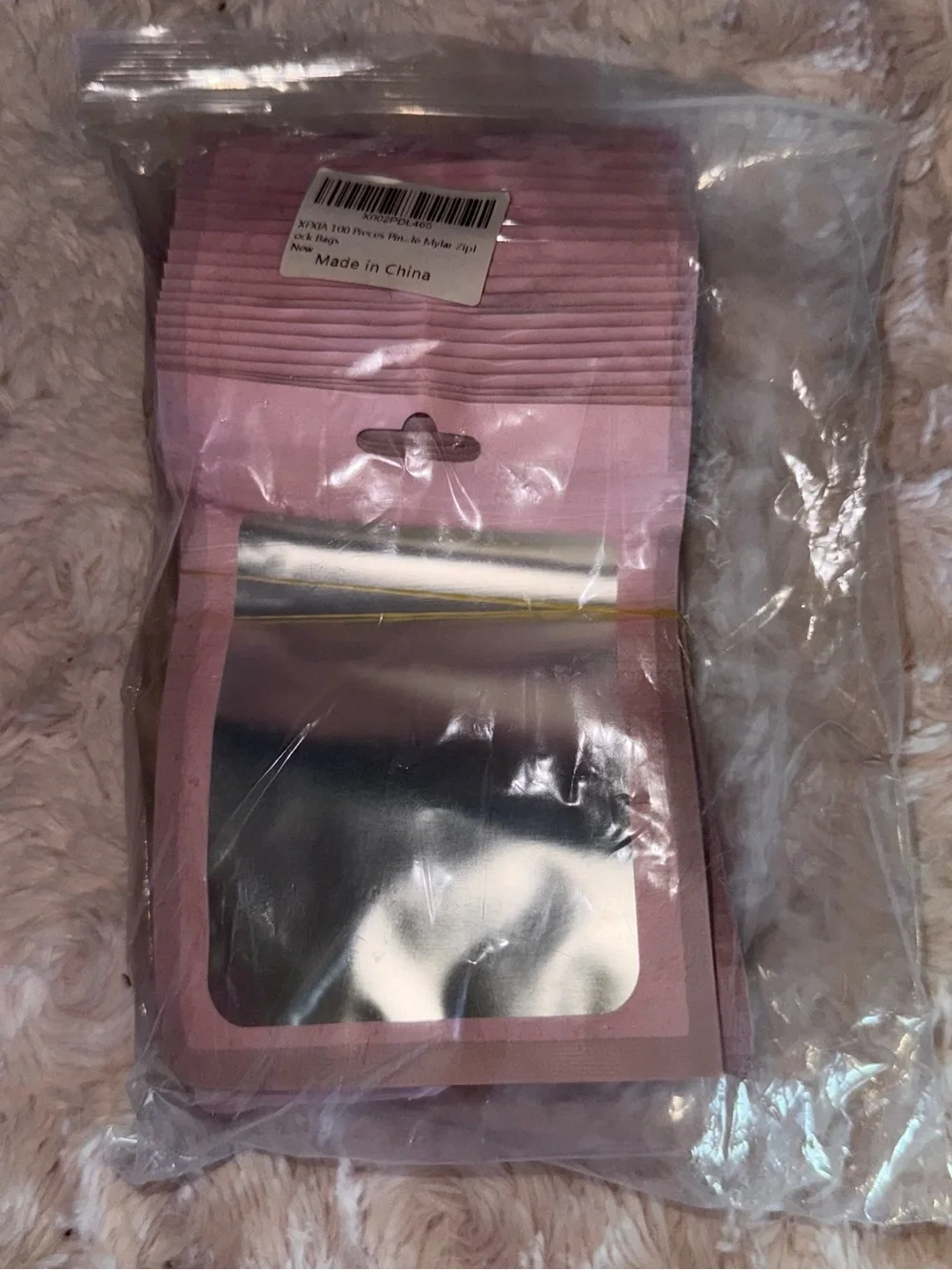 NWT’s 100 Pcs - Pink Resealable Pouch Pack - Matte Pink Jewelry, Candy ETC Bags